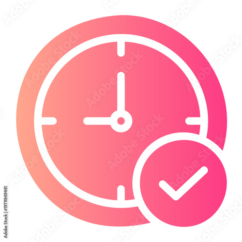 working hours gradient icon