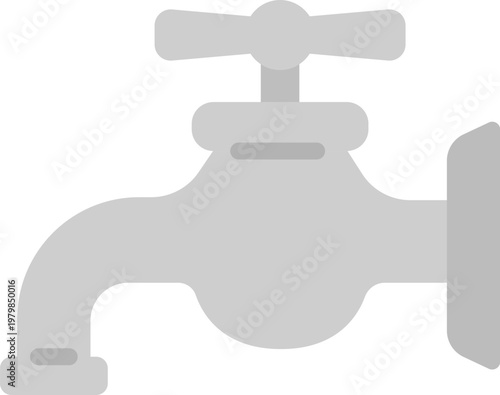 水道の蛇口のアイコンのイラスト