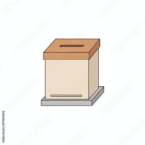 Modern Wooden Voting Box for Elections and Voting Processes