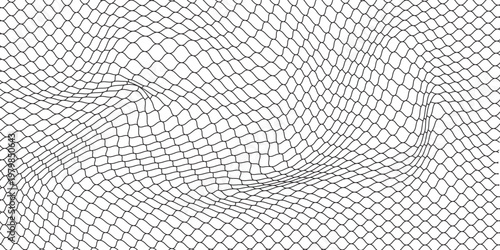 Curved net pattern. The net design is very well designed and suitable for sports equipment or apparel such as soccer goals, volleyball nets, basketball hoops, hockey nets and athletic equipment.