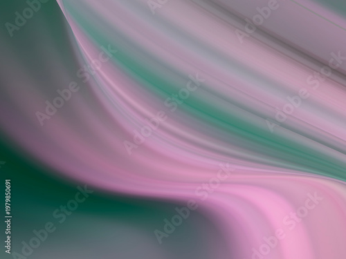 vivid light and shadow fabric abstract smooth curve shape decorative modern fashion pink and green colors background