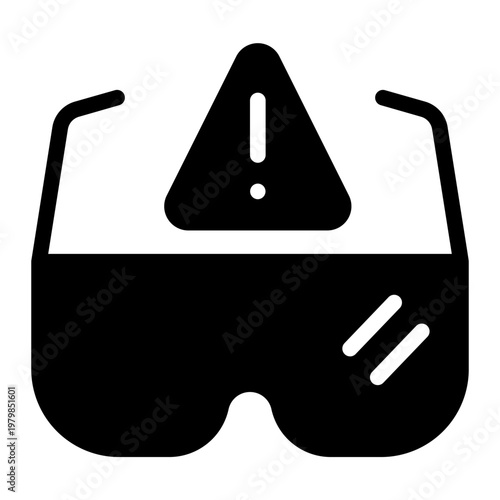 protective glasses glyph icon