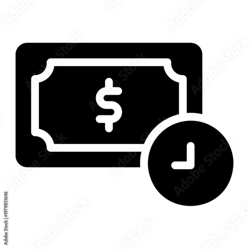 time compensation glyph icon