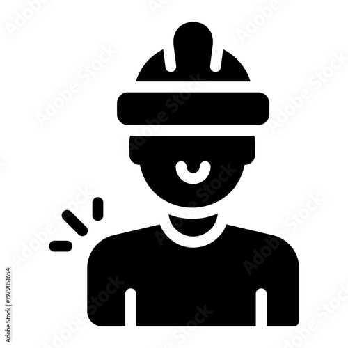 work injury glyph icon