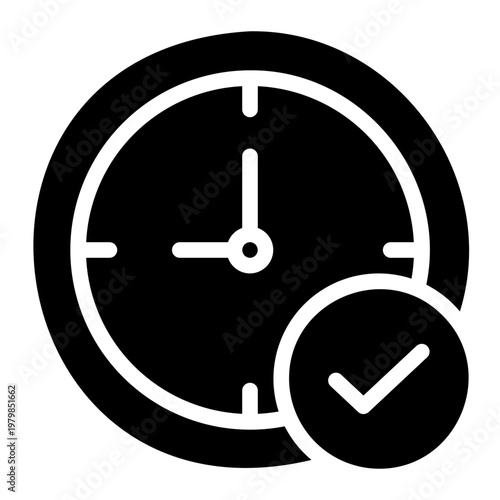 working hours glyph icon