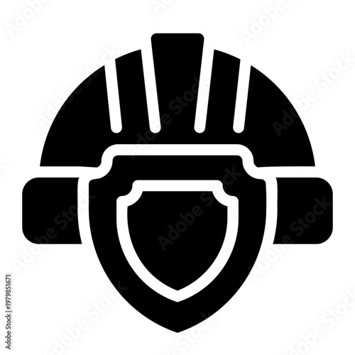 work insurance glyph icon