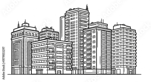 Skyscrapers Cityscape Urban Landscape.