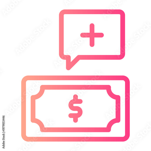 medical expense gradient icon