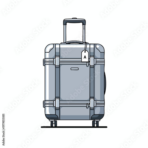 Stylish Modern Rolling Suitcase for Travel and Business Trips