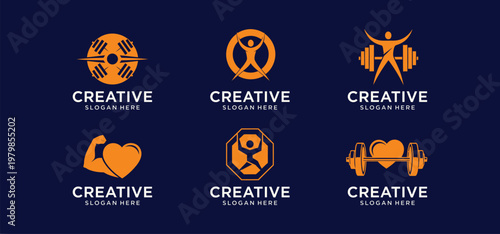 Fitness Training, Workout and Healthy Lifestyle logo