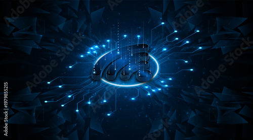 Abstract wifi symbol. Concept of communication technology, internet signal or wireless connection.