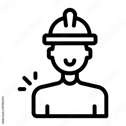 work injury line icon