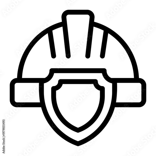 work insurance line icon