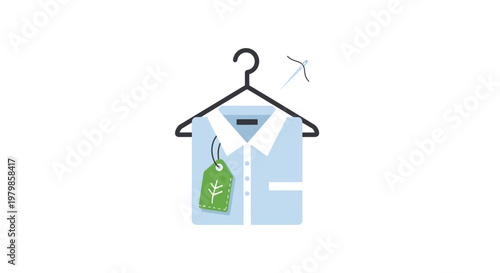 Light Blue Dress Shirt on Hanger.