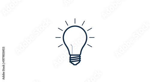 Light Bulb Icon Symbol Idea Concept.