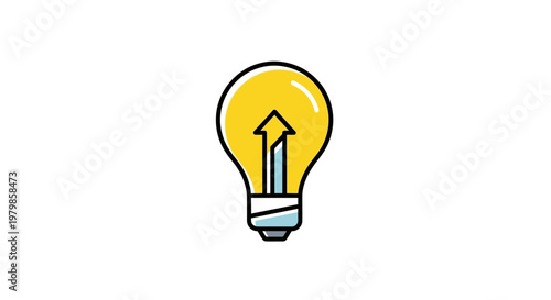 Light Bulb with Arrow Inside.