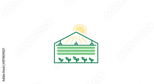 Green house with chickens inside.