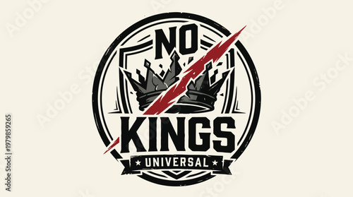 No Kings Universal Logo Design