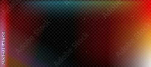 Retro light camera leak effect with grainy film graphics and vintage blur, abstract rich vector background for creative works and modern background images