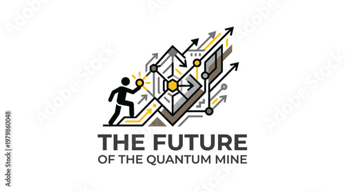 Conceptual Logo The Future of Quantum Computing