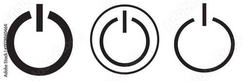 black, and green power icon , set collections power button icon On Off symbol. Power switch button sign. start and stop button template design , white background ,EPS10 