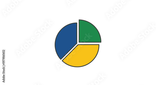 Colorful Pie Chart Business Graph.