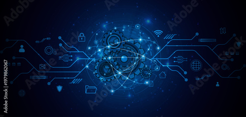 High-tech gear or mechanism technology for advanced modern engineering.