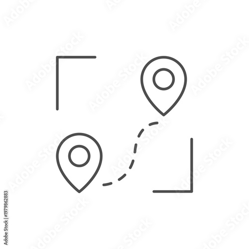Movement scheme line outline icon