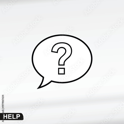 Mystery Speech Bubble Icon for Communication and Idea Exchange