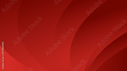 赤のウェーブ抽象背景素材、流れる曲線とグラデーションで構成したスタイリッシュなデザイン