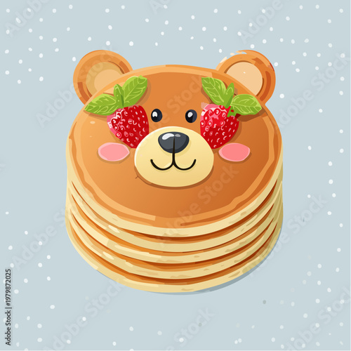 Bären-Pancake mit Obst