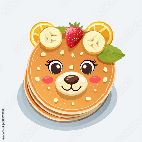 Bären-Pancake mit Obst