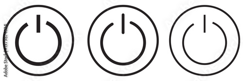 black, and green power icon , set collections power button icon On Off symbol. Power switch button sign. start and stop button template design , white background ,EPS10 