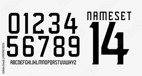 VECTOR NUMBERSET FOR YOUR JERSEY