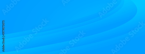 やわらかな曲線の青いウェーブ、シンプルな抽象背景素材