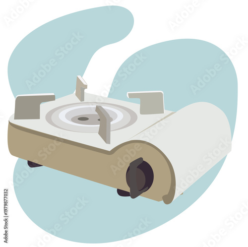 stove. Illustration of a portable gas stove

