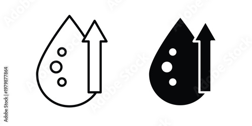 High cholesterol icon. Flat and outline icons. Black icons