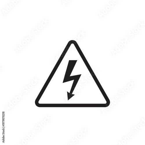 High Voltage Warning Sign Icon Isolated on White. EPS Editable. Vector Illustrations. Free Download High Voltage Warning Sign Icon Isolated on White. EPS Editable. Vector Illustrations. - GFXLoad
