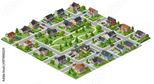 Suburban Neighborhood Housing Development.