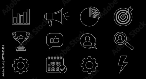 Business icons and symbols collection.