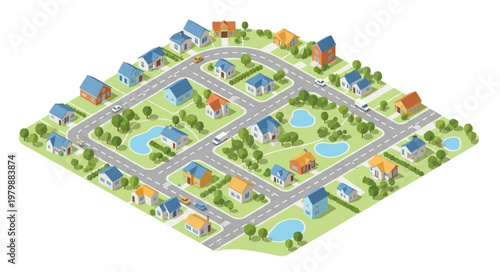 Suburban Neighborhood Street Layout.