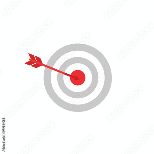 Close up of Bow and Arrow Hitting Center of Target for Archery Practice and Sport