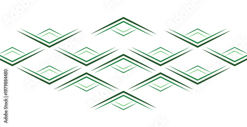 Seamless abstract geometric pattern with green angular shapes a modern vector design element for backgrounds vector illustration