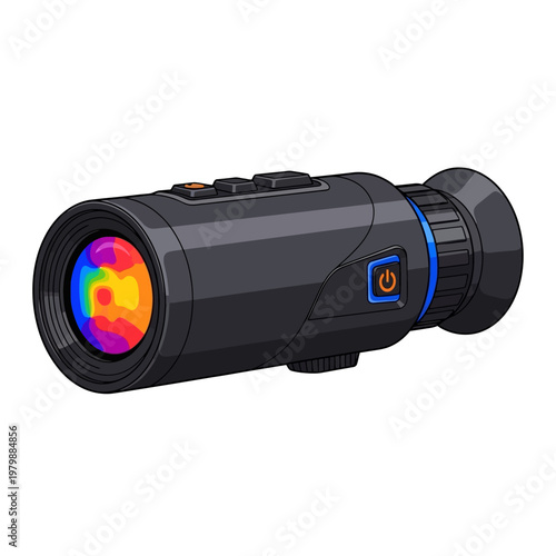 Thermal Imaging Monocular with Rainbow Spectrum View and Power Button