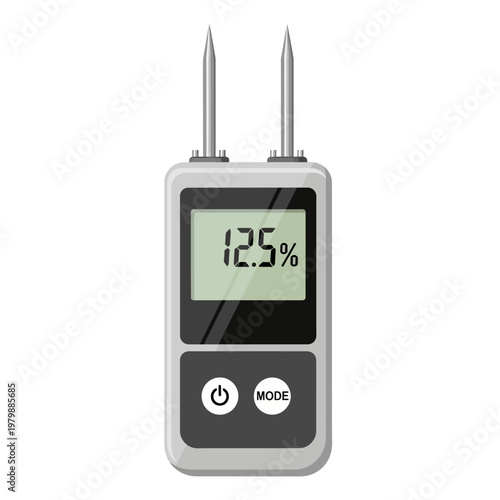 Digital Moisture Meter with LCD Screen Showing 12.5% Humidity