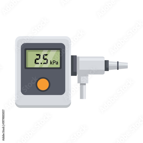 Digital Pressure Gauge with Display Showing 2.5 kPa