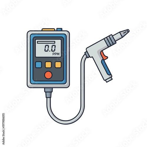Digital TDS Meter and Pen for Water Quality Testing, Isolated on White Background