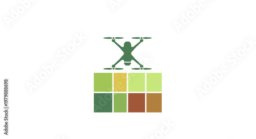 Green drone on color palette.