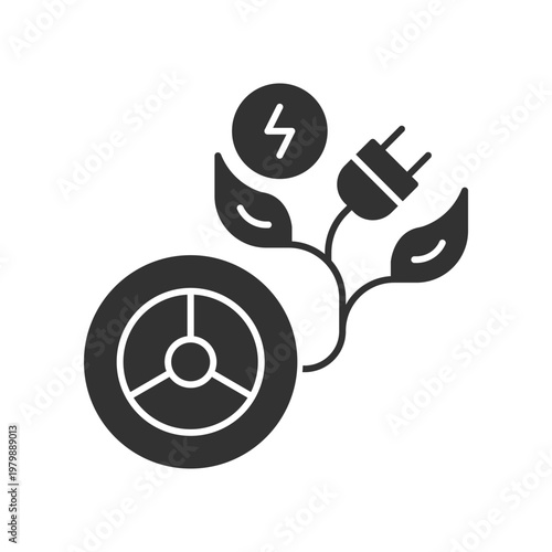Eco Steering Wheel Icon