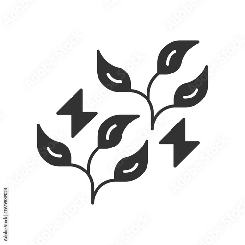 Green Energy Icon - Eco Friendly Power Icon